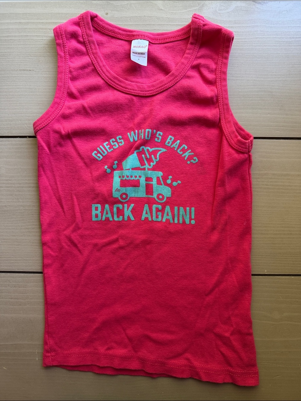 Kids' Bright Pink Graphic Tank Top - Brand